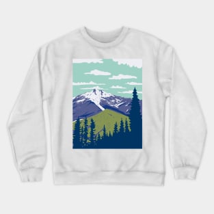 Glacier Peak in Cascade Volcanic Arc in North Cascade Washington State WPA Poster Art Crewneck Sweatshirt